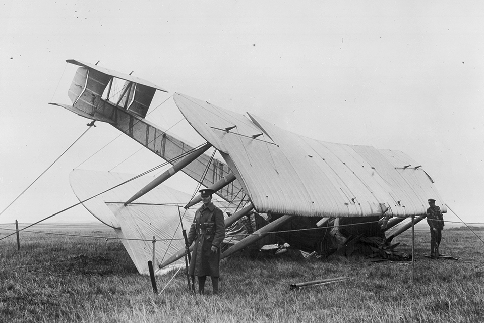 Alcock and Brown’s arrival in Clifden, Ireland, on June 16 was less than stellar, but nonetheless represented a milestone in aviation. The flight took 16 hours and 27 minutes. (SSPL/Getty Images)