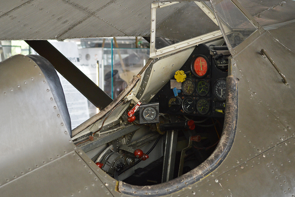 A look at the Spartan yet utilitarian instrument panel of the restored P.11c. (Alan Wilson)