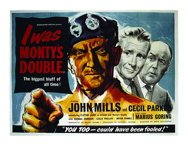 James reprised his famous role postwar, playing Montgomery and himself in the film adaptation (top) of his memoir of the same name. (Mary Evans/Studiocanal Films Ltd/Alamy)
