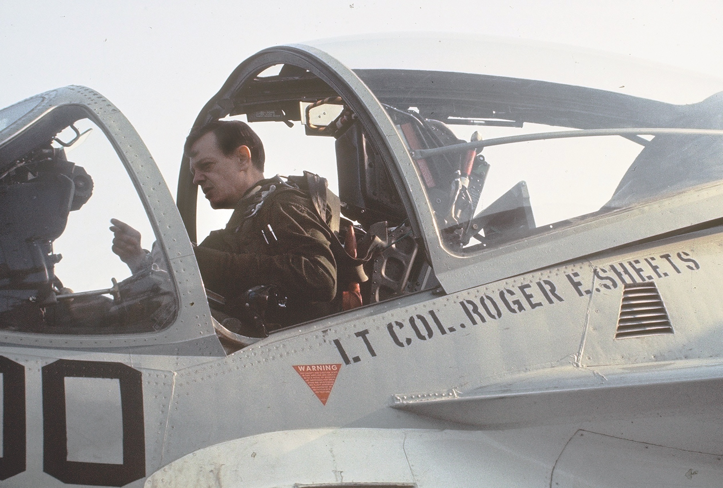 Navy Cmdr. Roger Sheets was given command of Carrier Air Wing 15 in April 1972 and chose Marine VMA (AW)-224 as his home squadron, flying as Lt. Col. Sheets. (Alan Albrecht/USMC) 