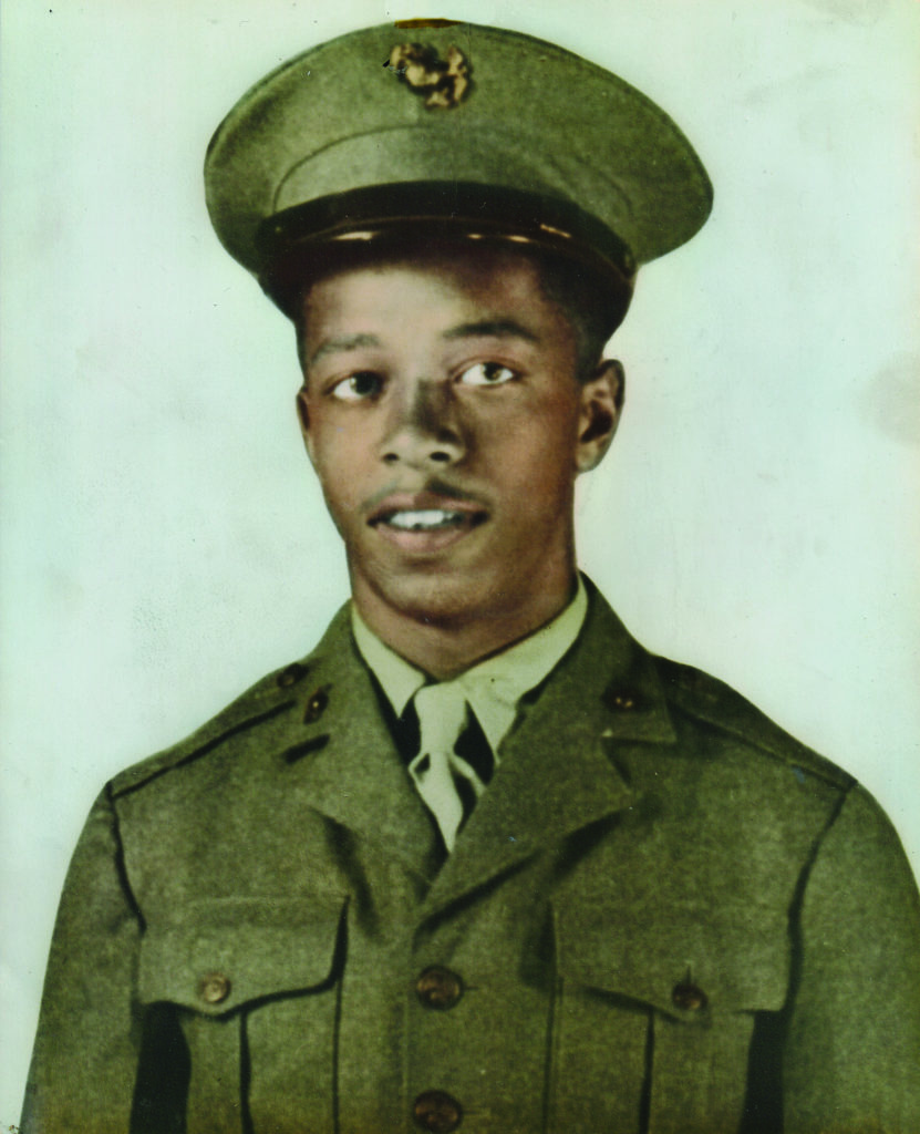 Livingston Brizill joined the Marines in 1943; he later helped feed a love of history in the author—his grandson. (Courtesy of Dante R. Brizill) 