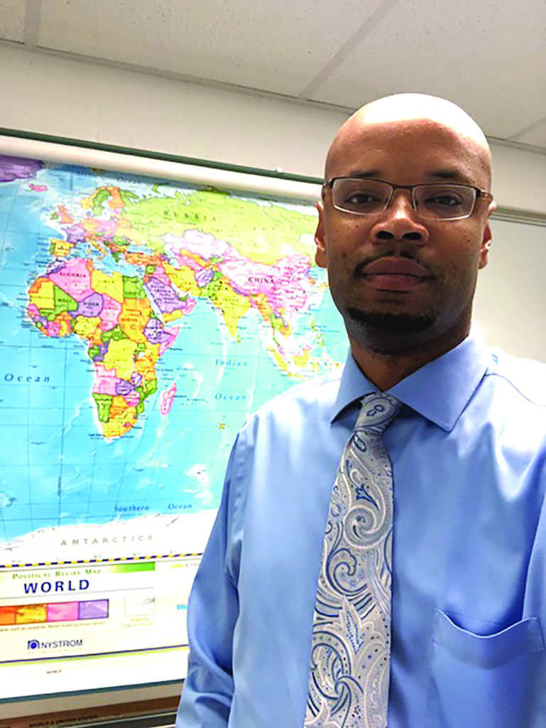 Today author Brizill teaches history to high school students. Inspired by the Dorie Miller story, he uses it to inspire his students. (Courtesy of Dante R. Brizill) 