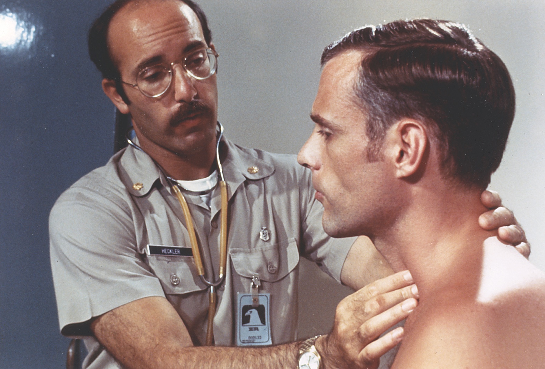 A former POW gets an exam in 1973 at Travis Air Force Base. Annual evaluations showed most returnees adjusted to changes they faced. (U.S. Air Force)