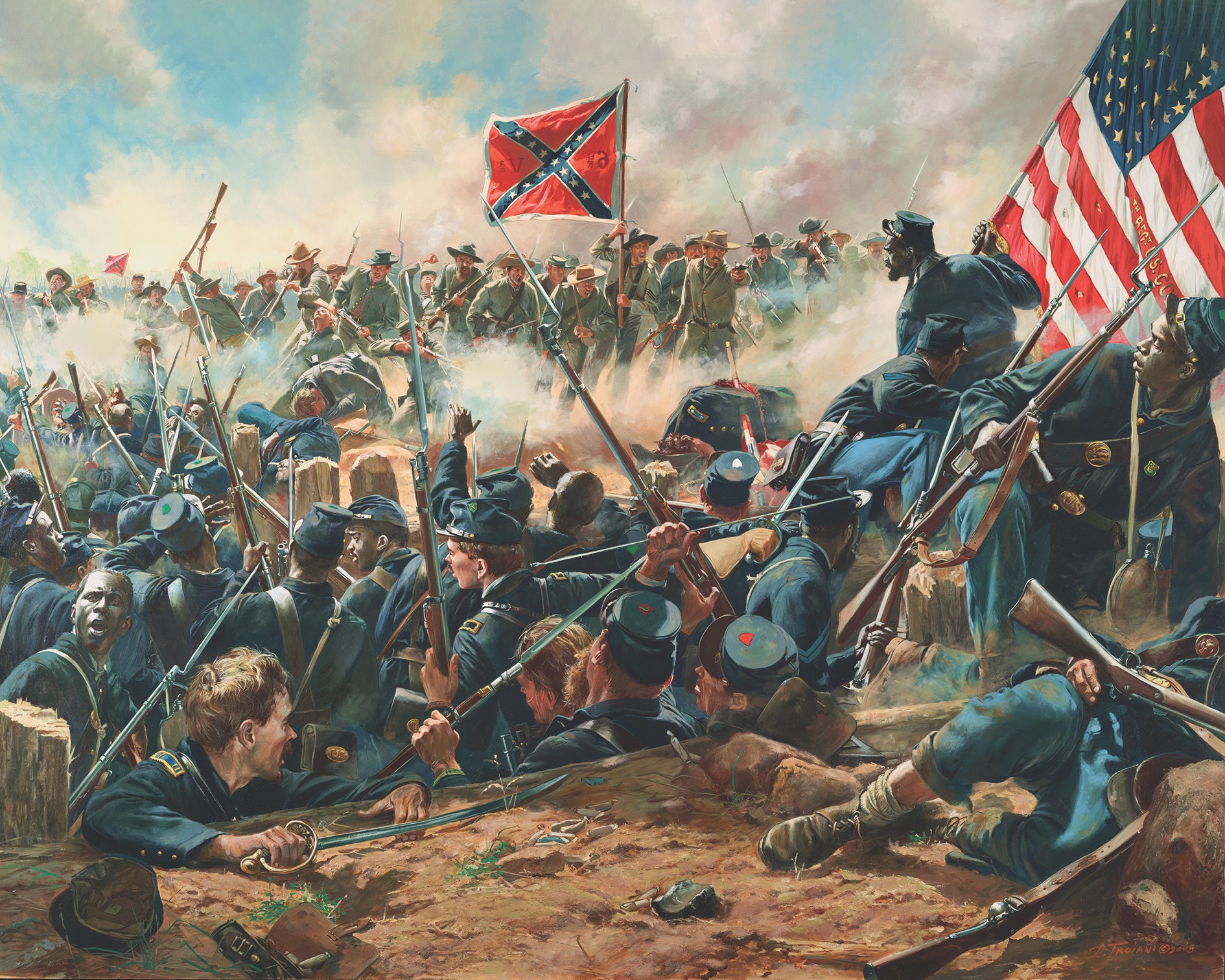 A scene from the Battle of the Crate. (Don Troiani/Bridgeman Images) 
