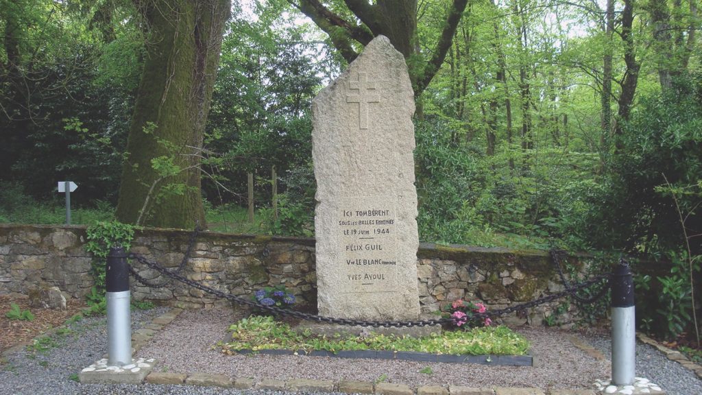 Germany exacted cruel revenge the day after the costly battle, executing three innocent civilians on this spot in the hamlet of Les Hardys-Béhélec. (Gavin Mortimer) 