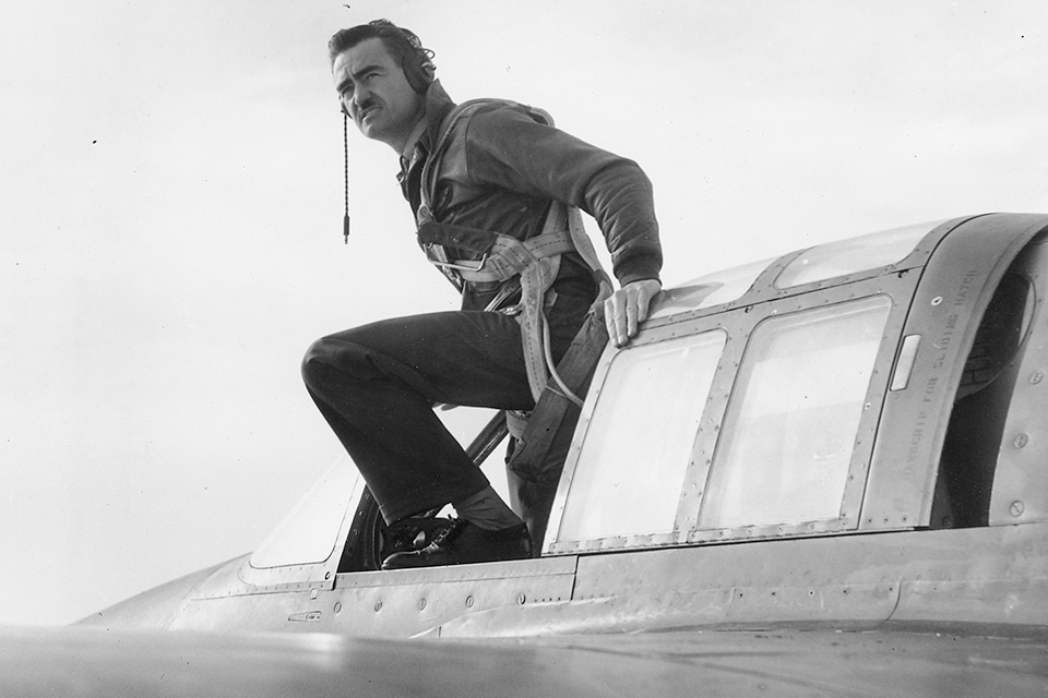 Bell test pilot Robert M. Stanley took the XP-59A for its first two flights on October 2, 1942. (University of Texas at Dallas)