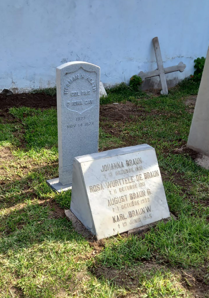 Herman H. Heath headstone in Lima, Peru