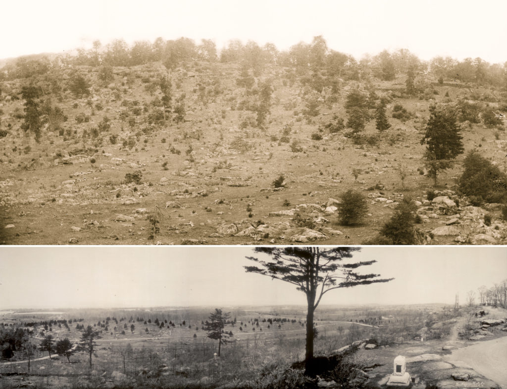 Little Round Top's craggy landscape