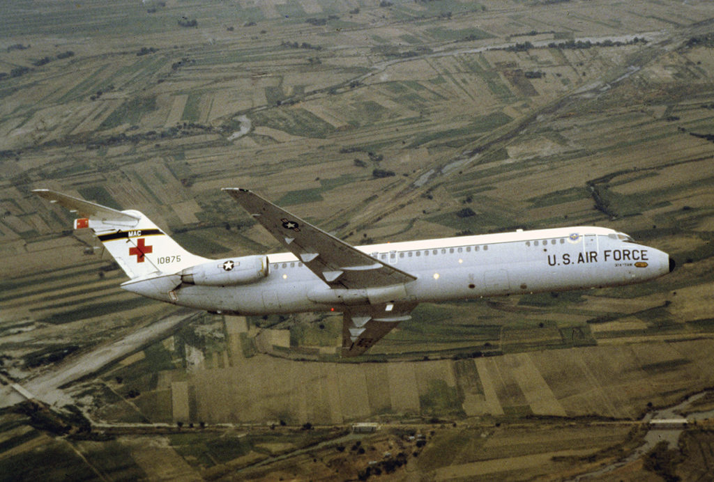 Photo of the C-9 Nightingale medical transport plane.