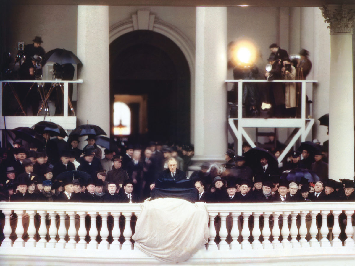 Second Presidential Inauguration of Franklin Roosevelt, East Portico of U.S. Capitol Building, Washington, D.C., USA, Harry Warnecke, Robert F. Cranston, January 20, 1937