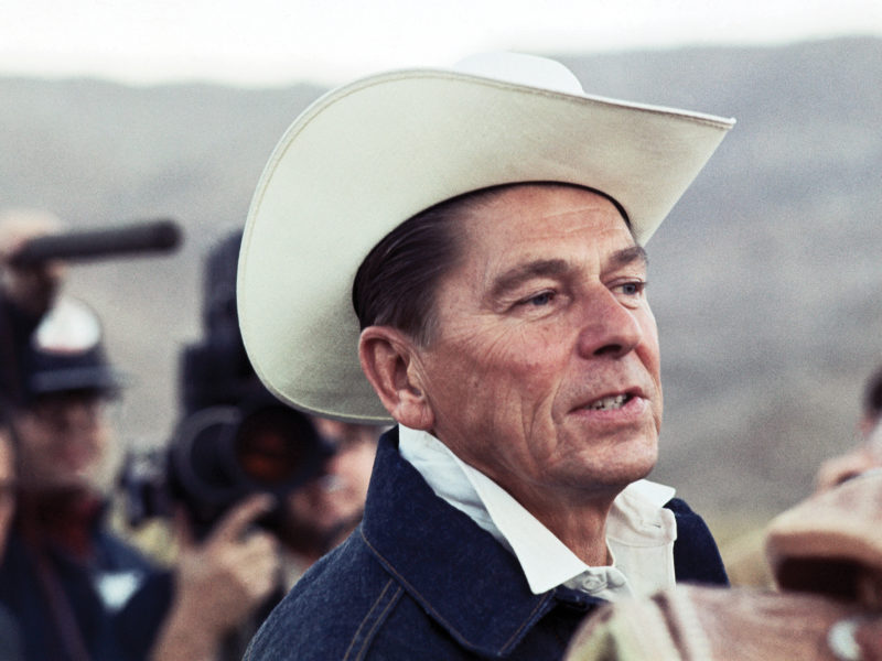 Photo of California governor Ronald Reagan in 1968.
