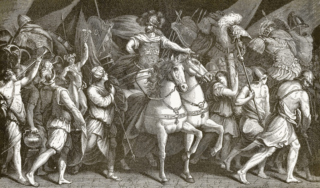 Scipio's triumphant return to Rome