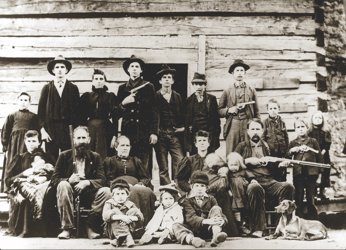 Hatfield family portrait in 1888.
