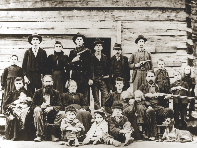 Hatfield family portrait in 1888.