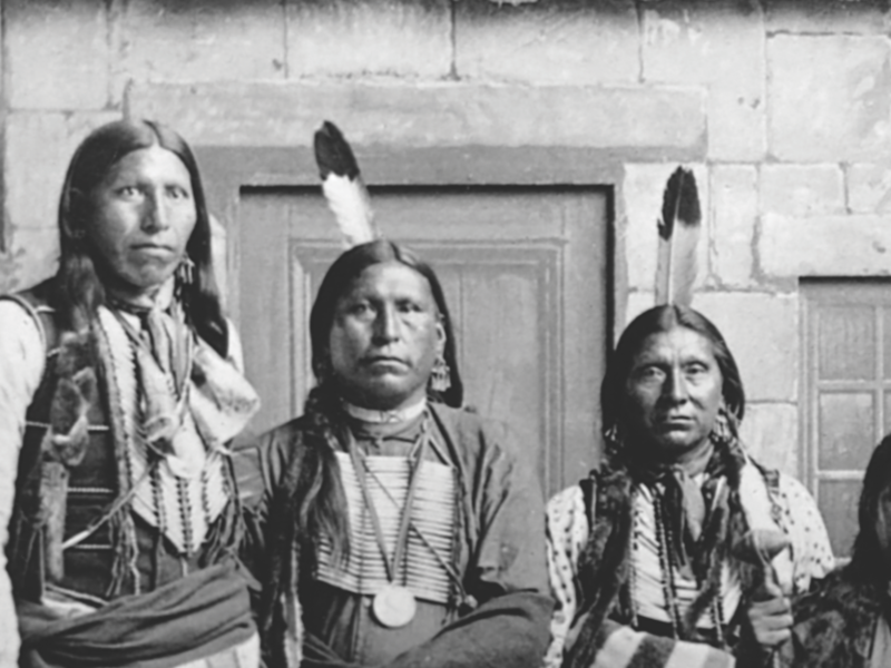 This Pawnee quartet scouted for the Army in 1869.
