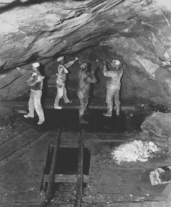Empire miners chip away in 1900 inside a mine William Bowers Bourn had acquired 31 years earlier.