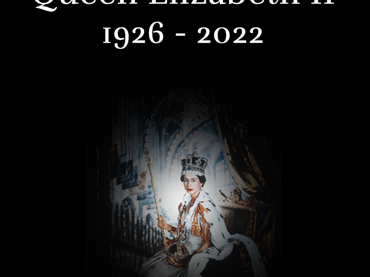 A screenshot from royal.uk announcing the death of Queen Elizabeth II
