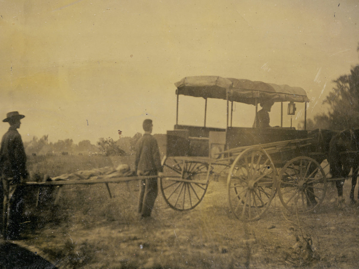 Civil War ambulance at Wilson's Creek