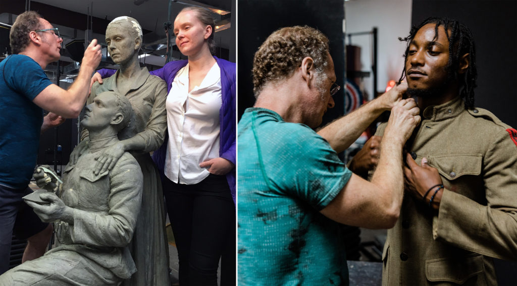 Sabin Howard sculpting WWI Memorial
