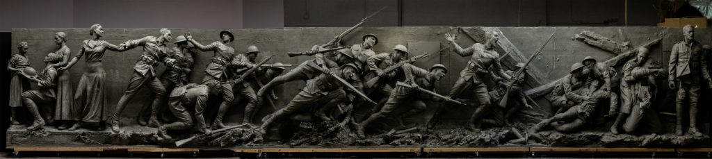 WWI Memorial cast bronze figures