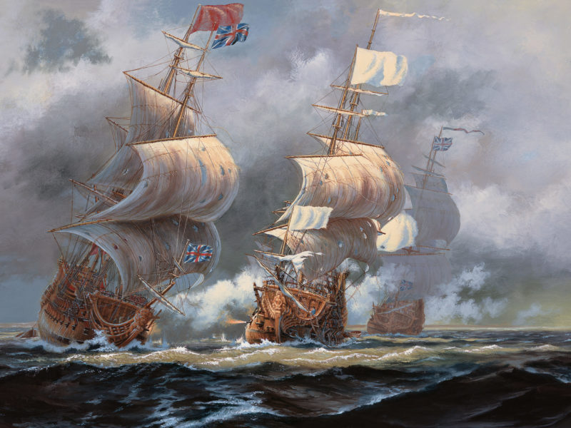 English and French vessels clash in Hudson Bay