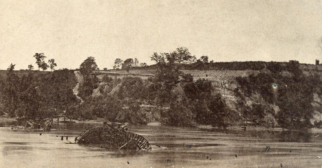 Obstructions in James River at Drewry’s Bluff