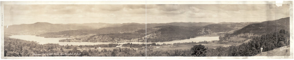 Panoramic view of Lake Fairlee, Vermont