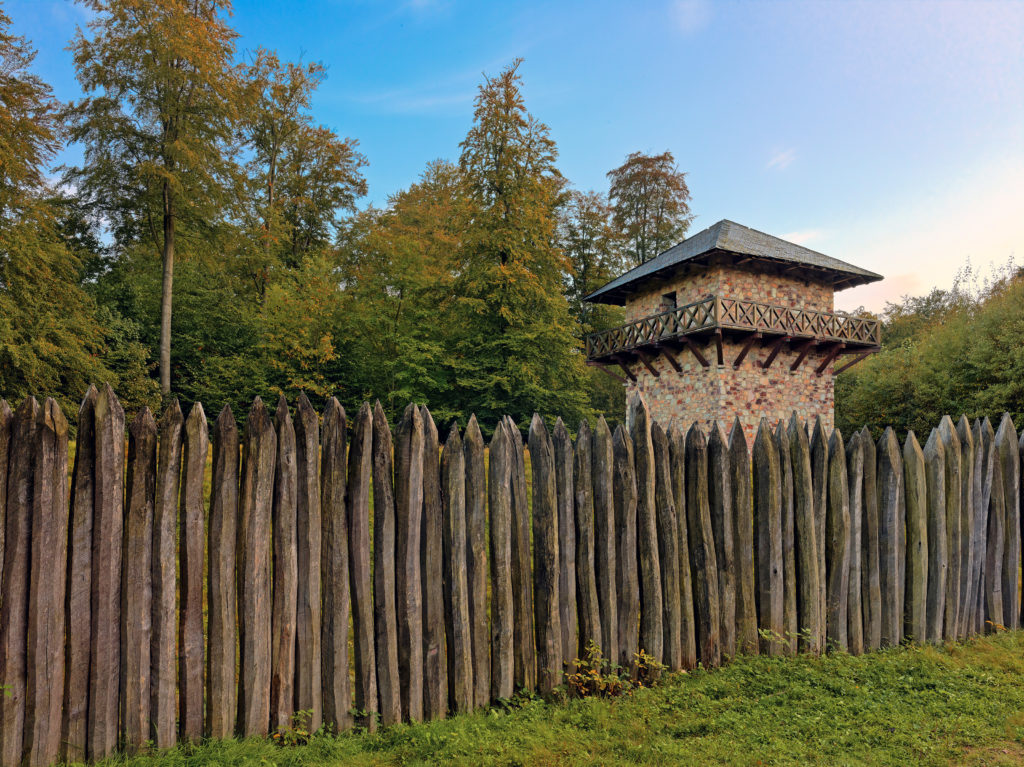 Reconstructed Roman fort north of Wiesbaden