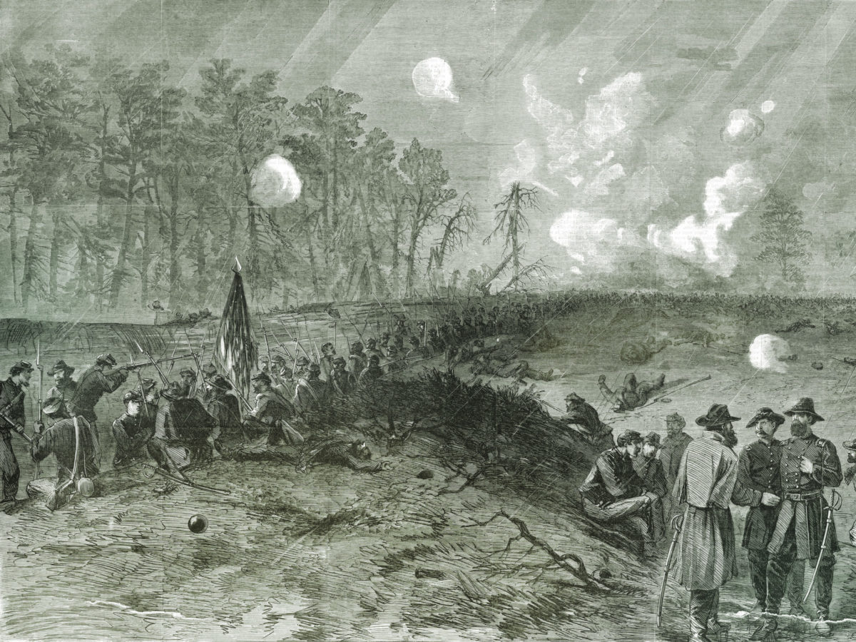 Fighting at Mule Shoe Salient at Spotsylvania