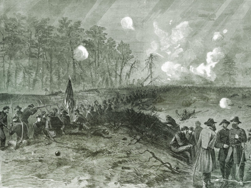 Fighting at Mule Shoe Salient at Spotsylvania