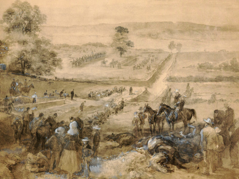 Burials on Antietam battlefield
