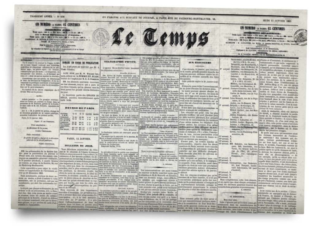Le Temps, French newspaper