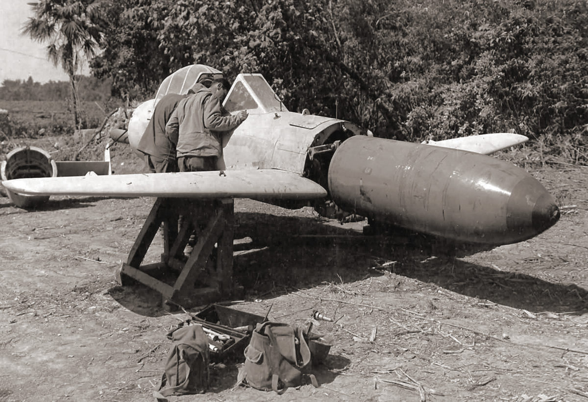 ww2-japan-ohka-suicide-plane-wreck