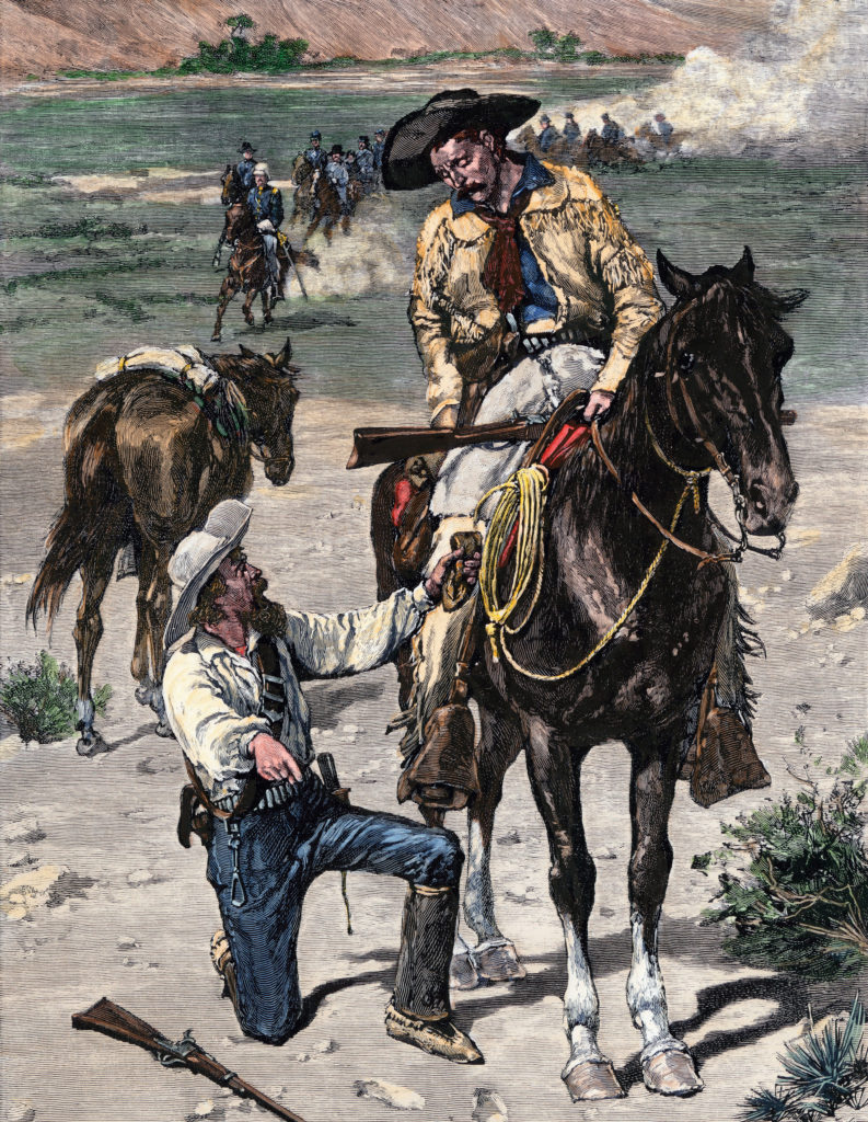 Frontier scouts and horses