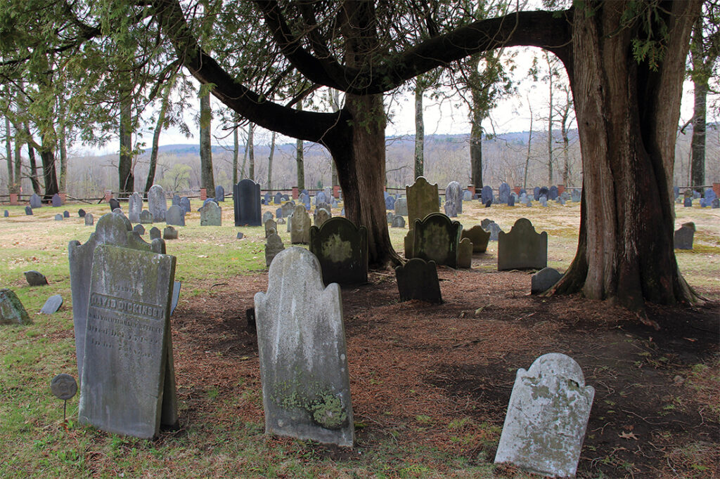 Photo of an old Deerfield burying ground.