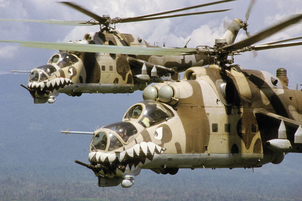 Photo of Tiger helicopters of Peruvian army.