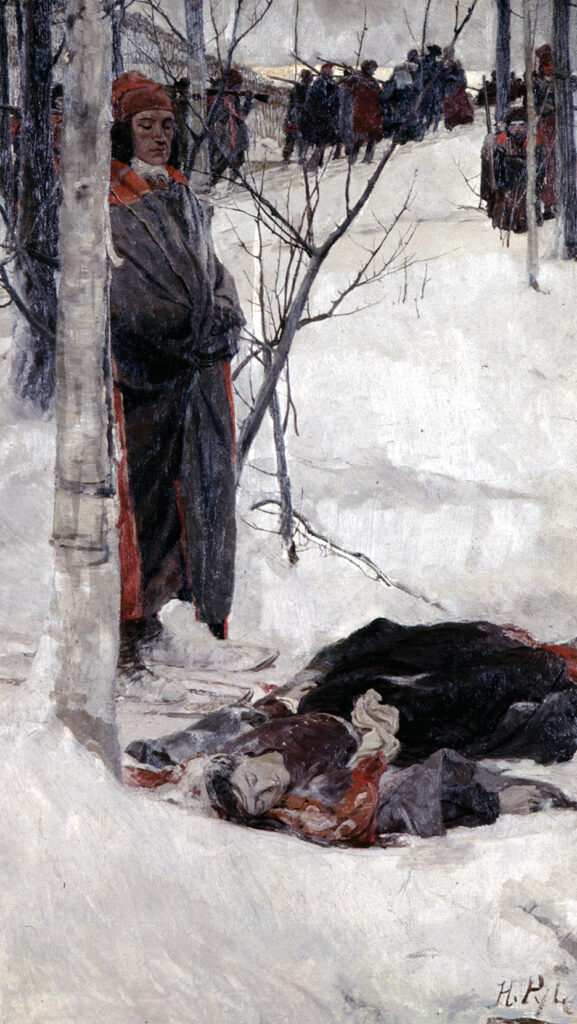 Painting of The Return from Deerfield Howard Pyle