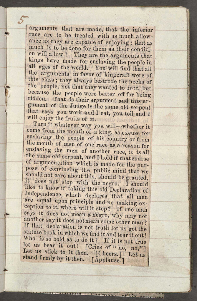 Abraham Lincoln clipping from his notebook.