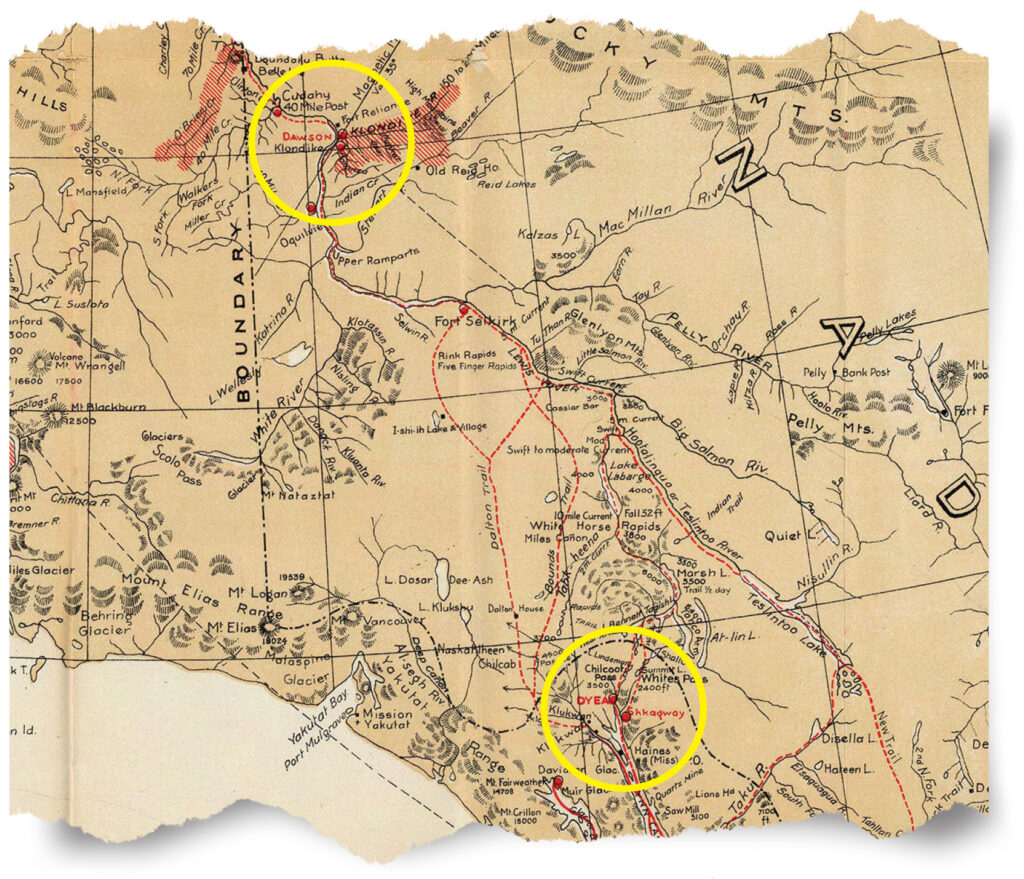 Map of Southeast Alaska and the Yukon Territory