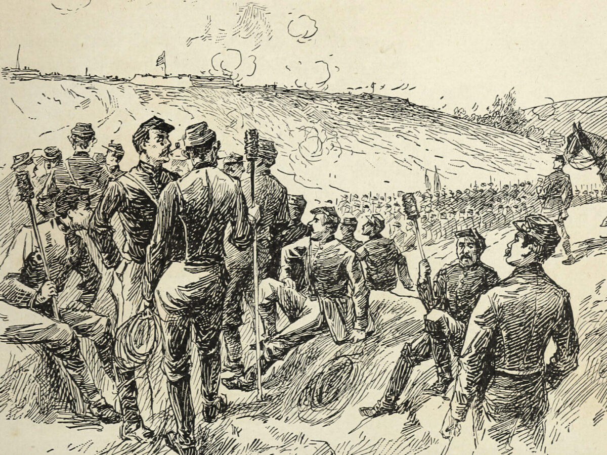 Sketch of Battery G, 1st Rhode Island Light Artillery