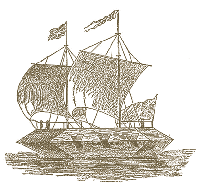 Illustration of a radeaux (French for “rafts”).