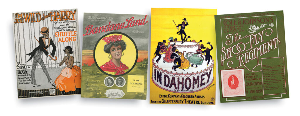 A selection of playbills for Black Broadway shows.