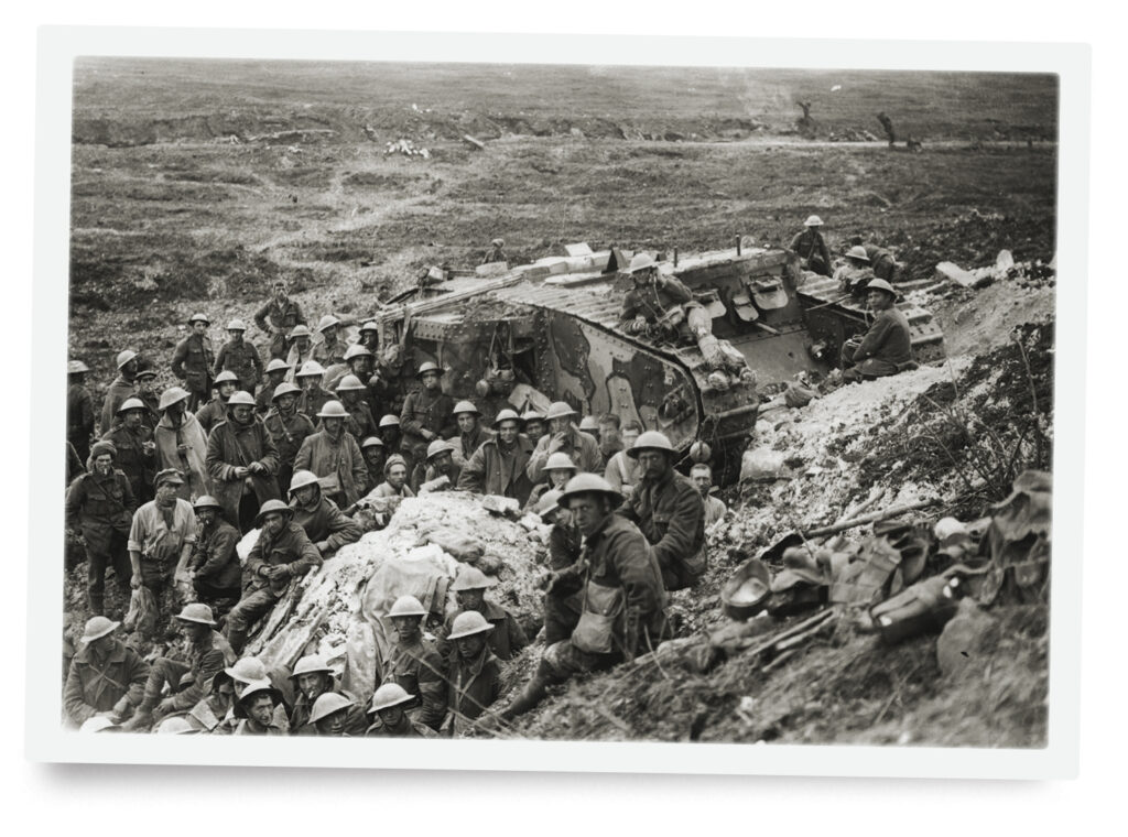 Photo of infantryman with a Mark I.