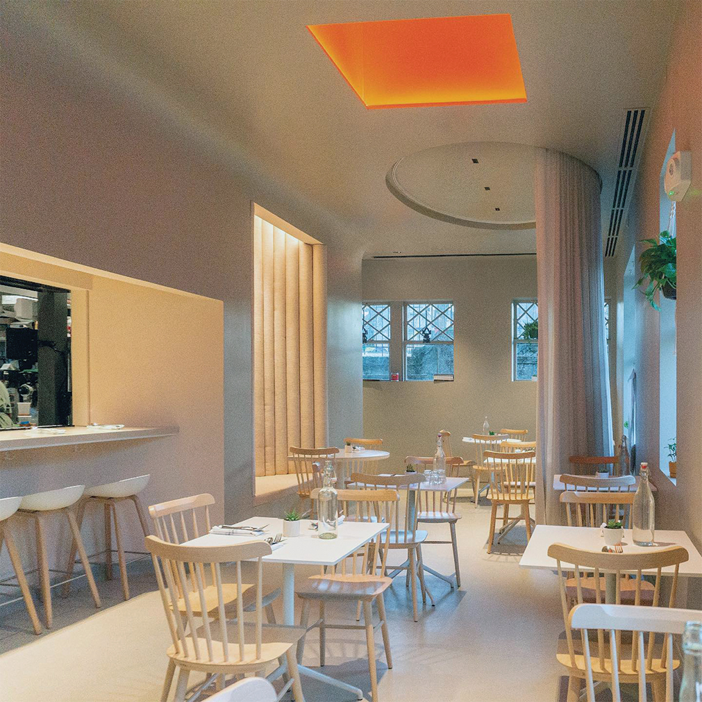 Photo of the inside of the Comfort Kitchen dinning area.
