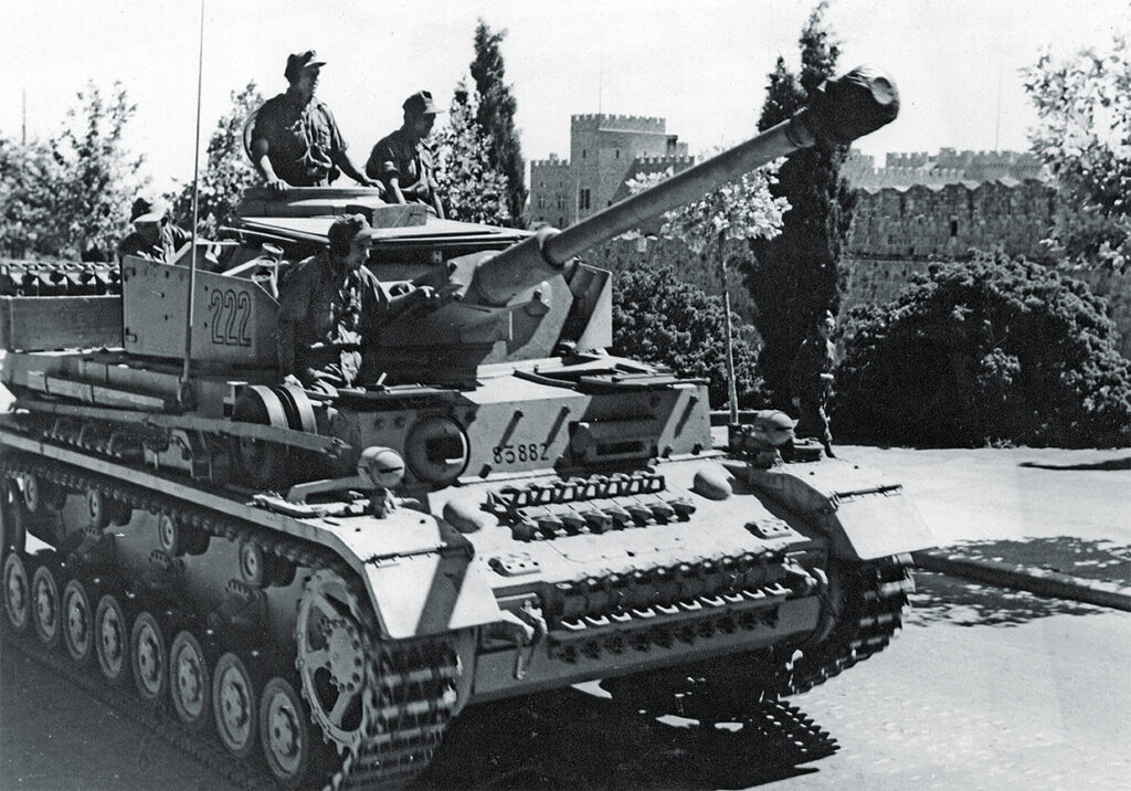 Photo of Germans securing Rhodes.