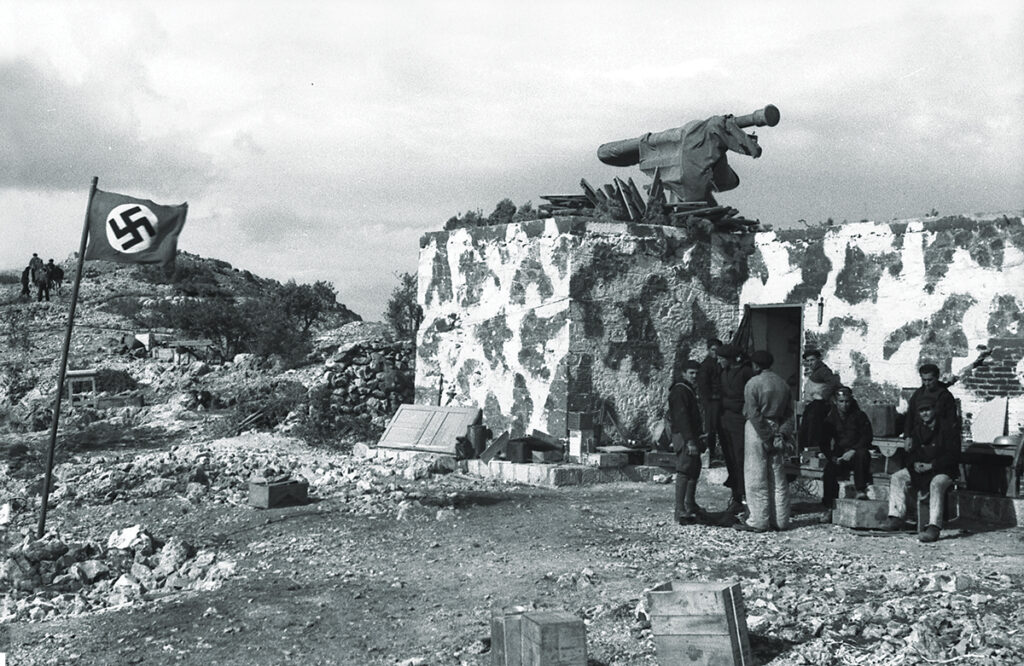 Photo of Tilney’s headquarters on Mount Meraviglia, after it was captured by the Germans.