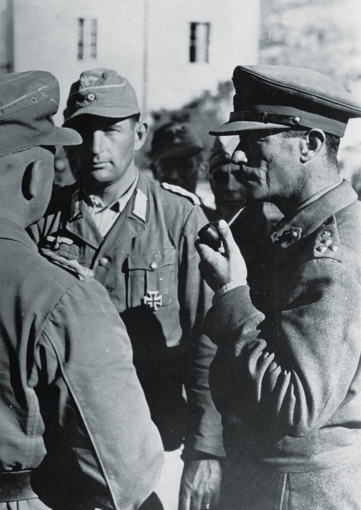 Photo of Tilney’s surrender on Leros to Müller.