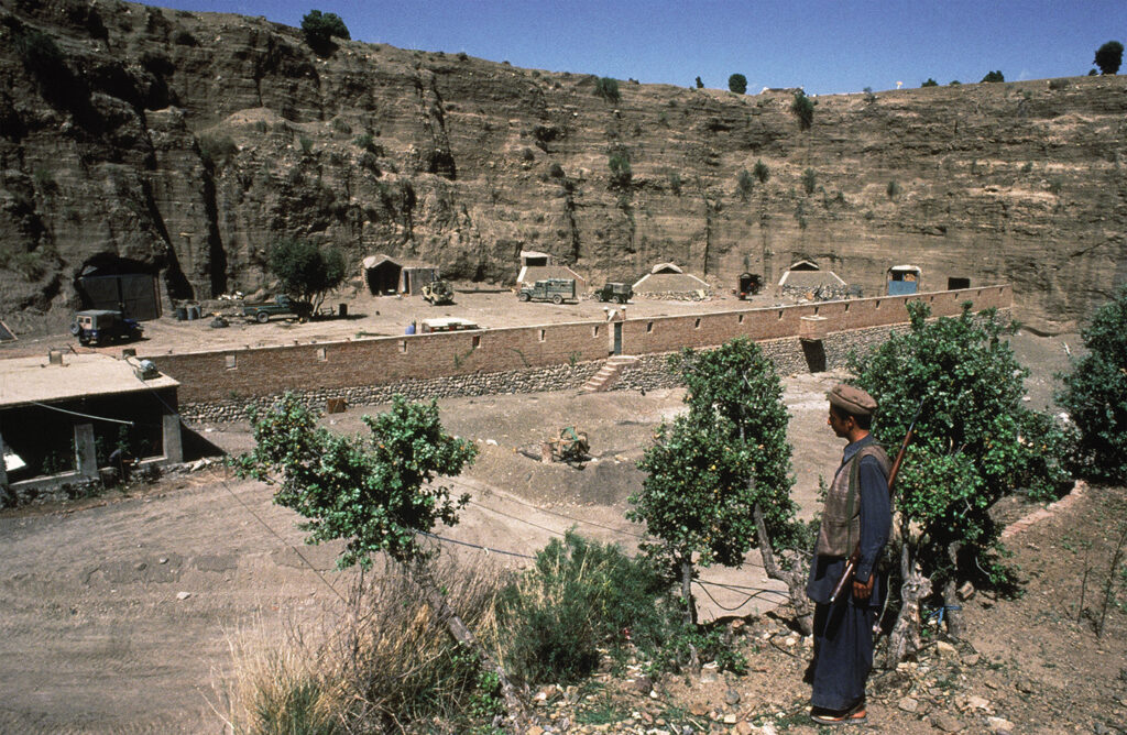 Photo of the Jawer base, Zhawar general view south west, Paktia province on May 31, 1985 in Afghanistan.