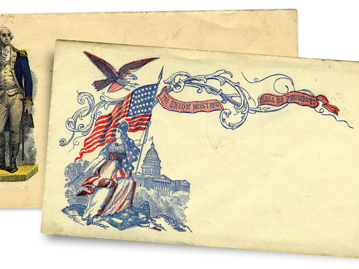 Patriotic envelopes with pro-Union messages