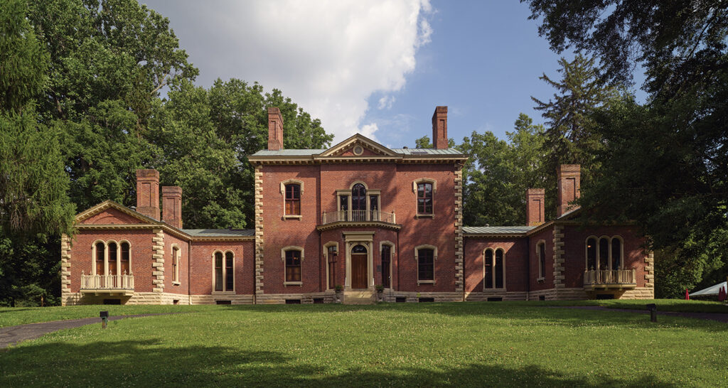 Photo of the manor home at Ashland, built in 1811 for renowned statesman Henry Clay, who served as a U.S. representative, senator, and thrice-defeated candidate for president.